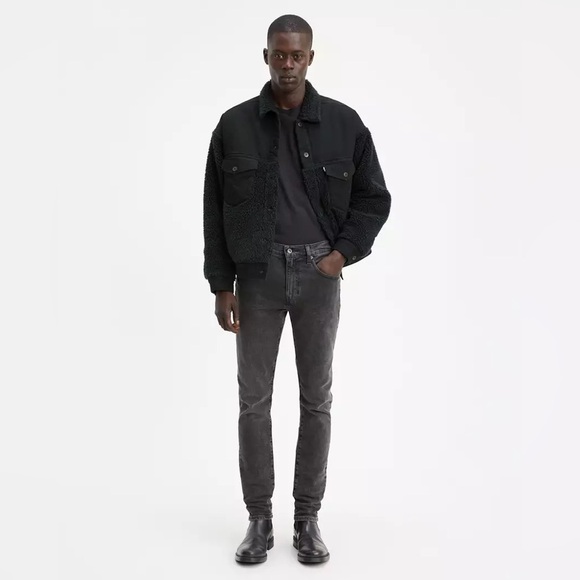 LEVI'S MEN'S 512 SLIM TAPER FIT SILVER HIGH SKINNY MID RISE JEANS W30/L32 - Picture 2 of 16